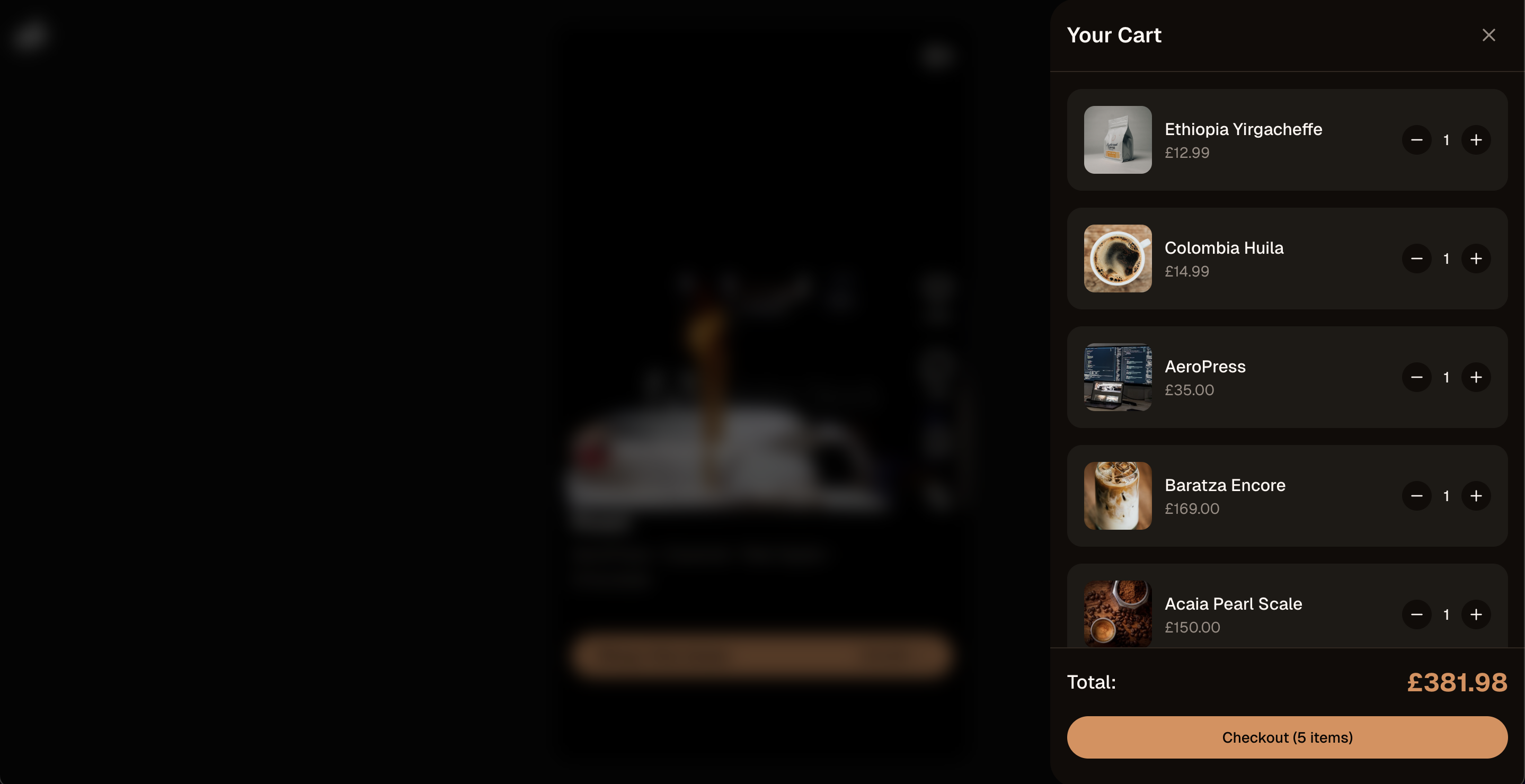 Love of Brew Cart - Desktop