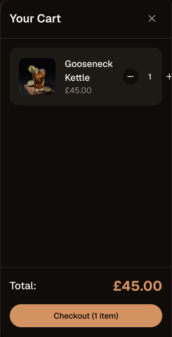 Love of Brew Cart - Mobile