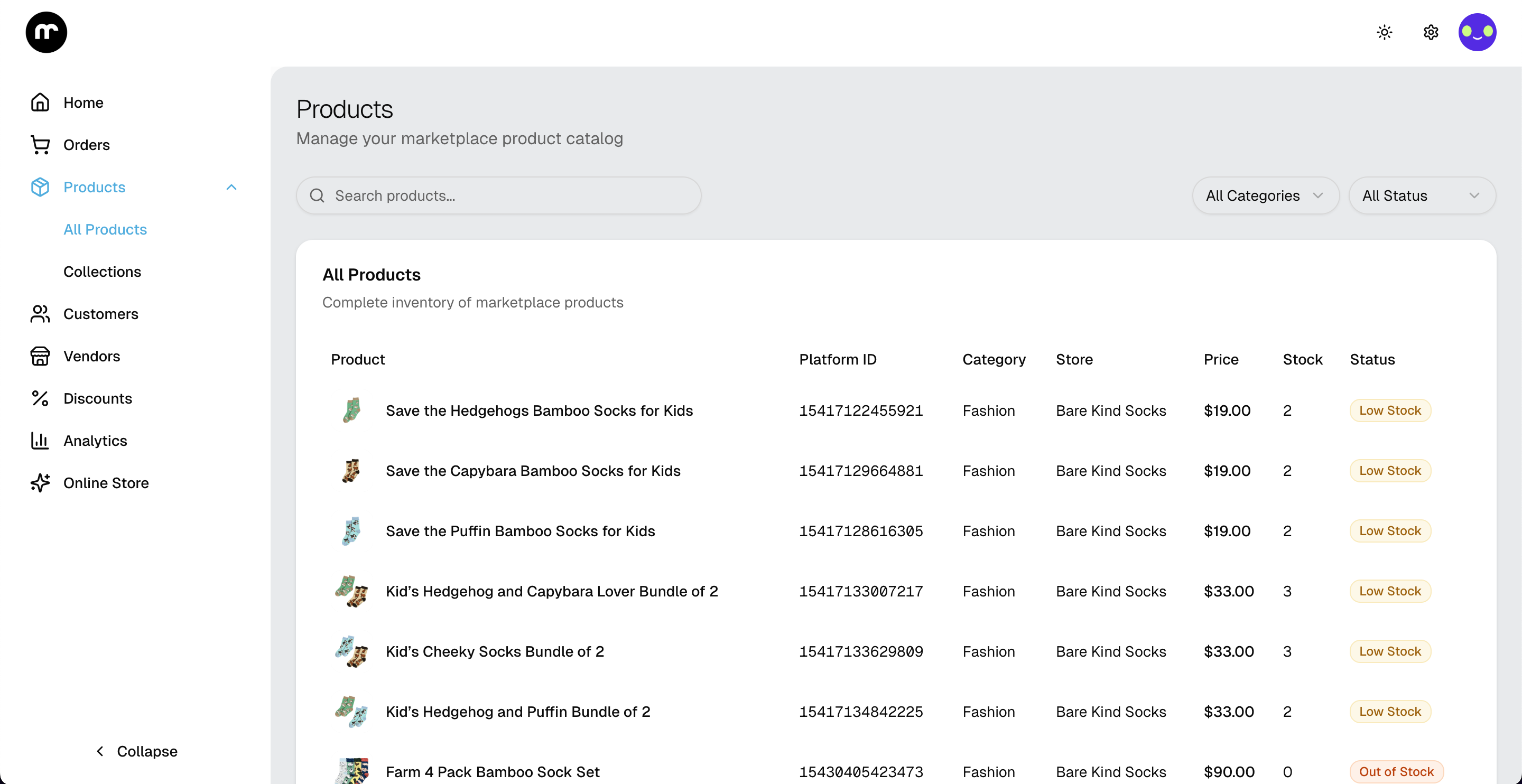YouPurr Products Management